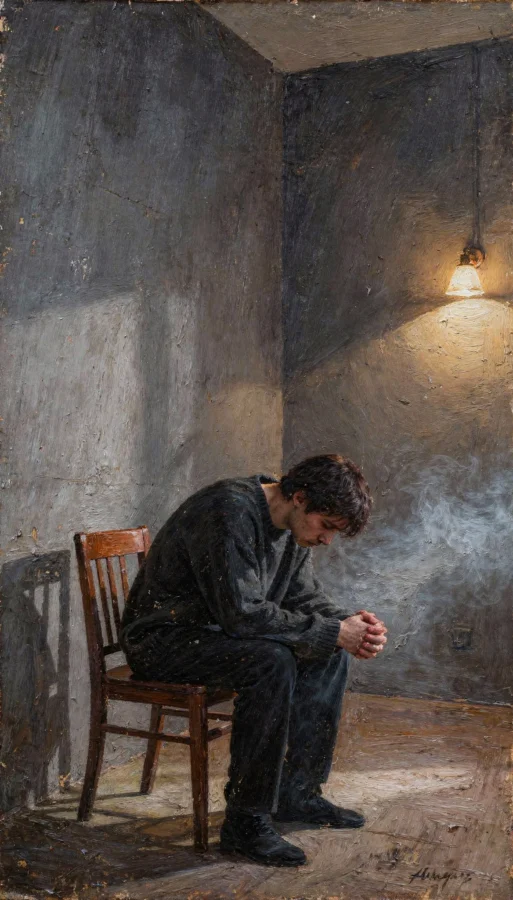 בחור בדיכאון חושב על מוות