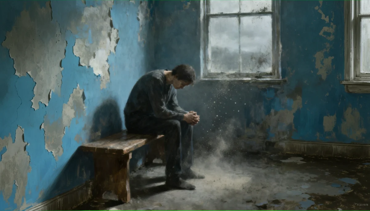 בחור בדיכאון חושב על מוות